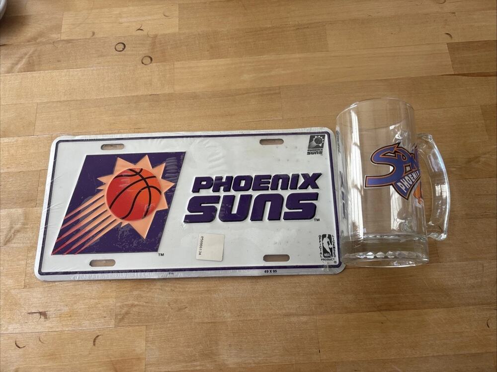 Phoenix Suns Glass Mug And License Plate